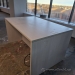 Grey Standing‑Height Collaboration Table w/ Power Grommets